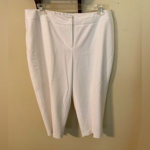 Talbots White Dress Capris EUC